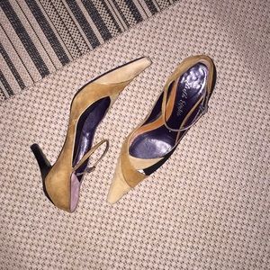 Ernesto Esposito suede patchwork Mary Jane heels